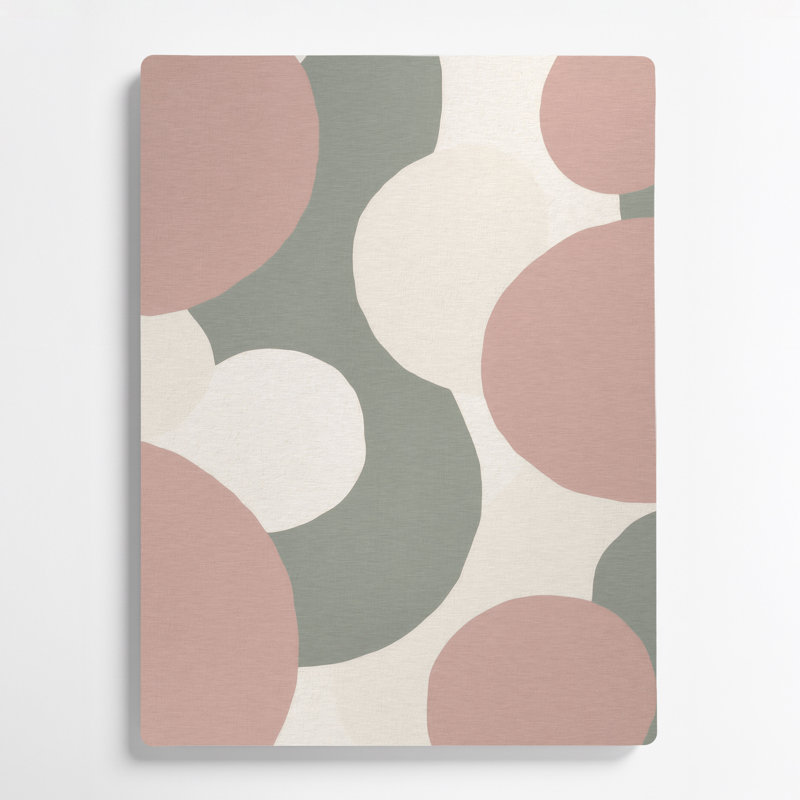 Abstrait formes 31, art mural en métal rose