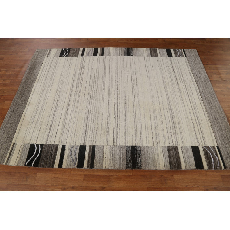 Handmade Gabbeh Oriental Wool Rug 5x7