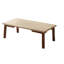 Ensemble de 3 tables basses beiges et brunes 3 pièces Table de bout rectangulaire et 2 tables de bout-1377649547-1377649548