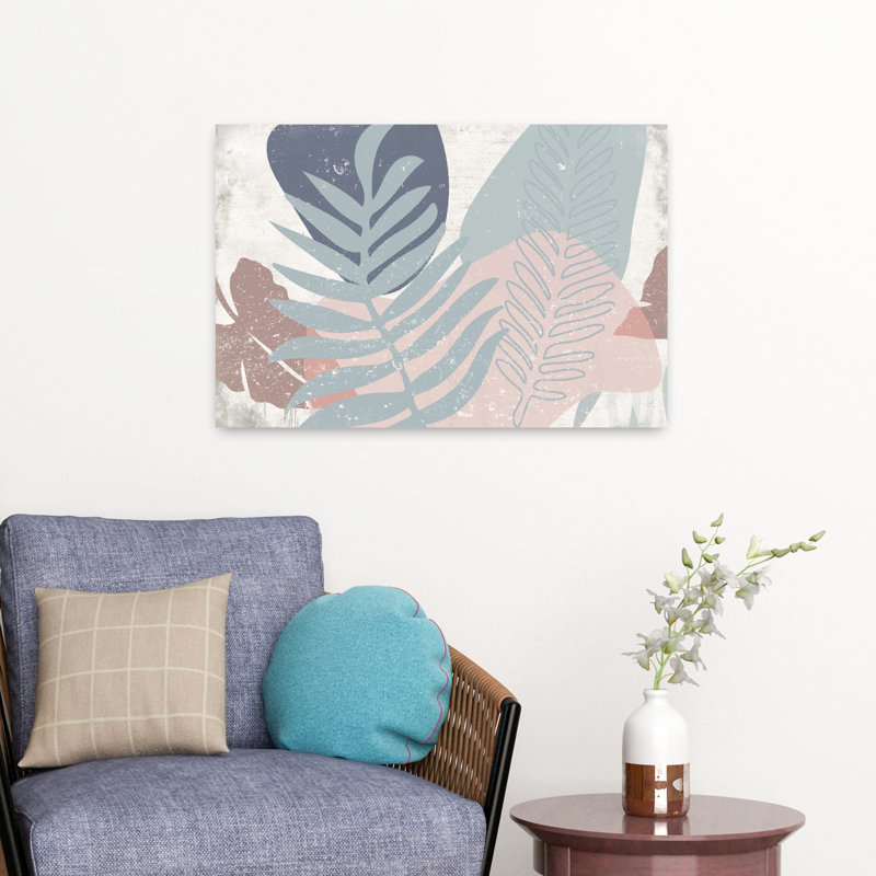 Art floral de paysage naturel rustique abstrait, H 16 po x l 24 po