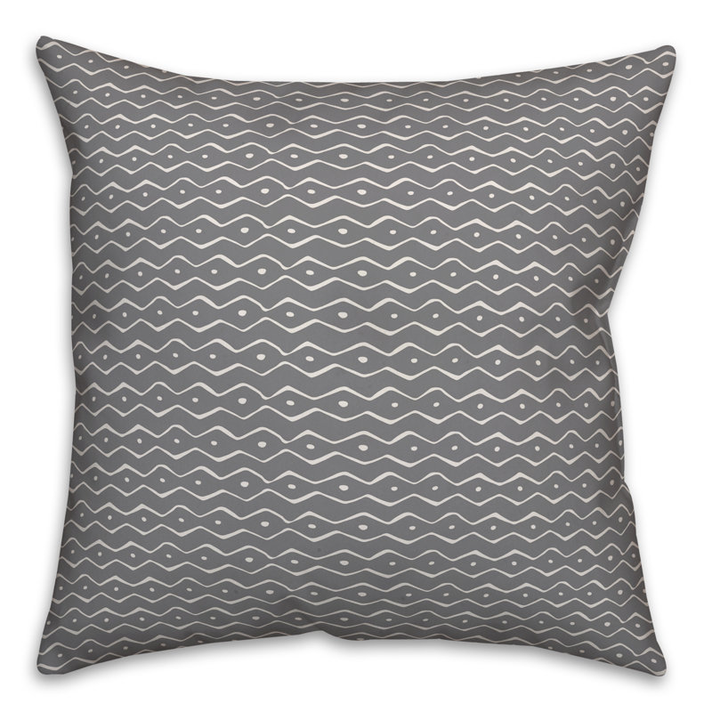  Housse et insert de coussin carré Tally, 20 po x 20 po, Chevron gris 2