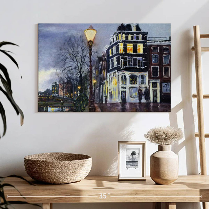 Sirci au crépuscule, Amsterdam, H 16 po x l 24 po