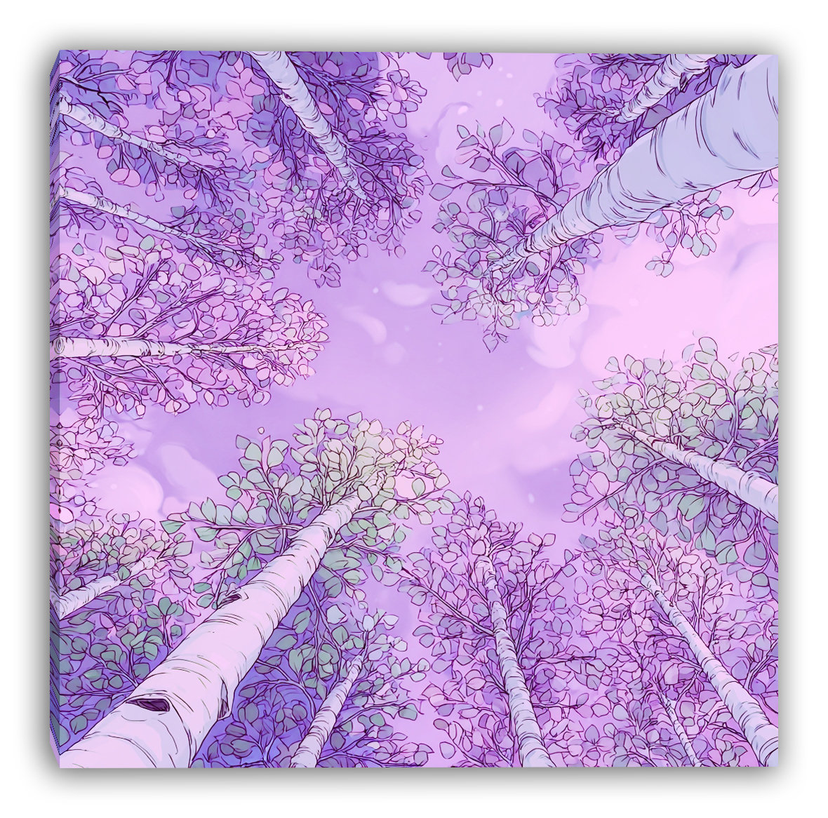 Union Rustic Lavender Sky Canopy Wrapped Canvas Wall Art | Wayfair
