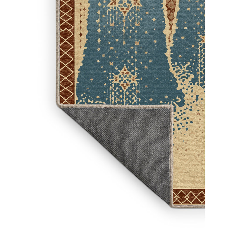 Tapis marocain doux et moelleux d'inspiration mondiale Tonnele, 7 x 9