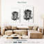 Tête de lion Brampt noir et blanc-108560537