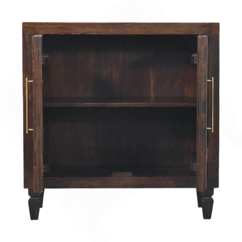 Buffet en bois texturé Vesta, texture 3D, 2 tiroirs