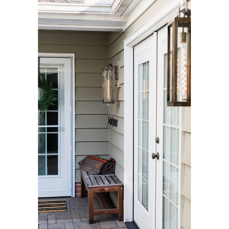Harbor Sag Outdoor Wall Lantern, Burnished Bronze, 21.25" H x 5.5" W x 7.5" D