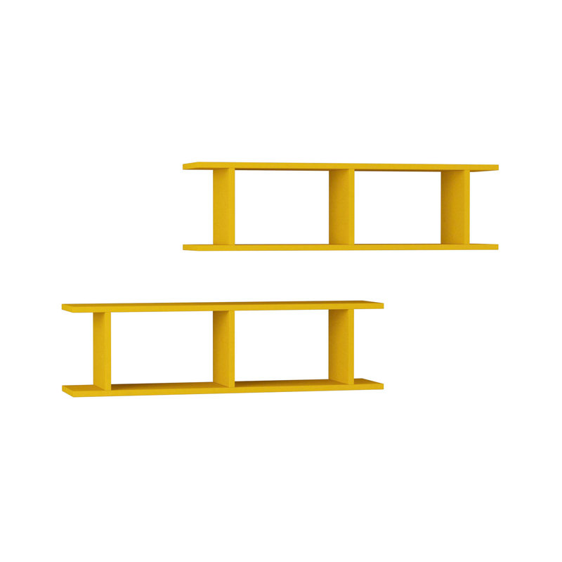 2 Piece Floating Shelf, Mustard