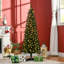 Sapin de Noël vert élancé 6 pi 7 po avec 110 lumières DEL