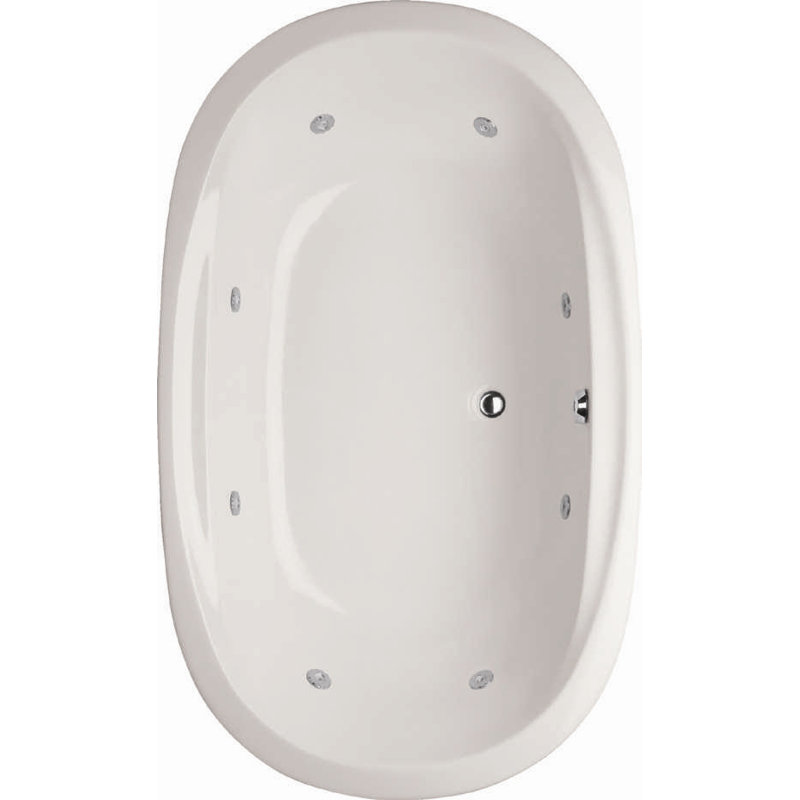 Galaxie 66'' L Whirlpool Bathtub, White