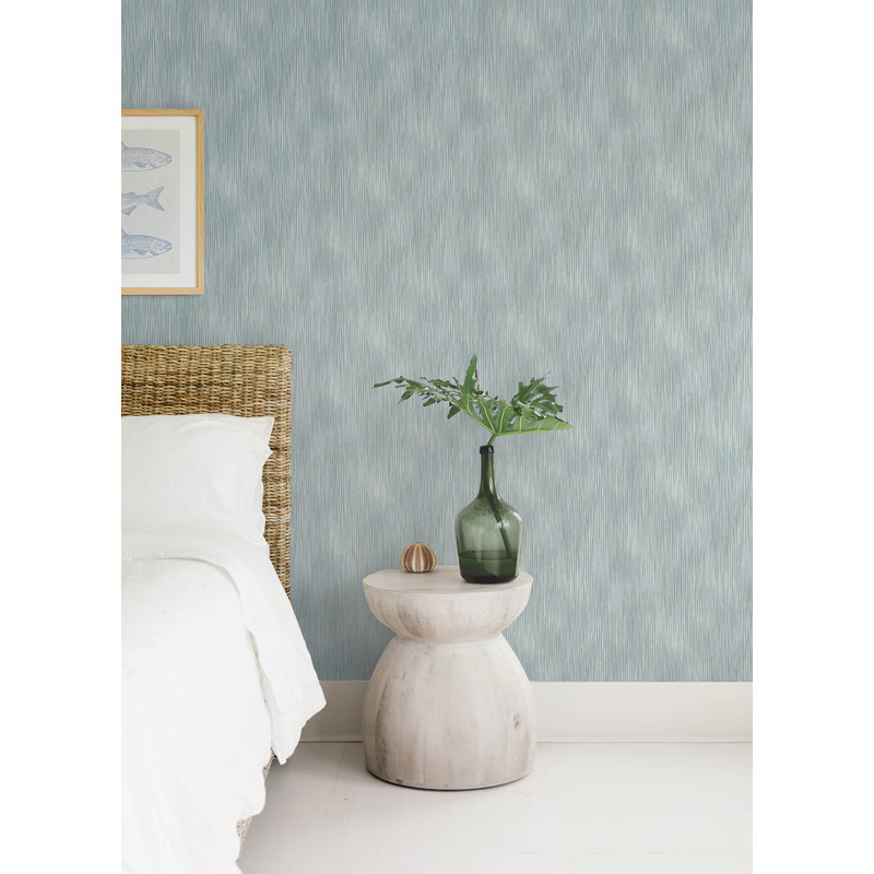 Papier peint strié Largo, Turquoise 