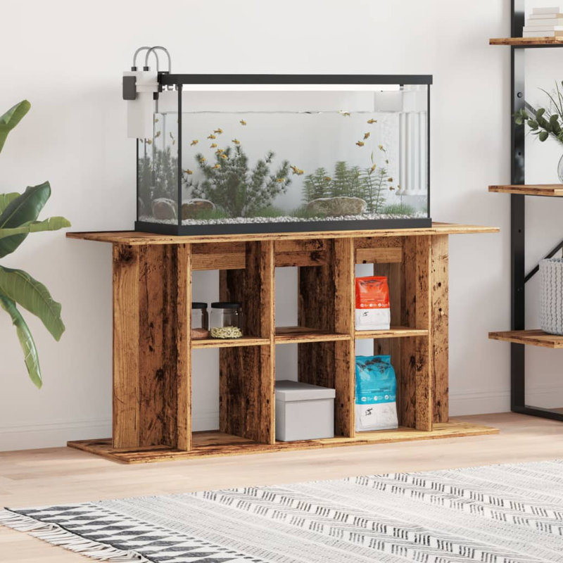 Morada Aquarium Stand, 60cm H x 120cm W x 40cm D, Old Wood
