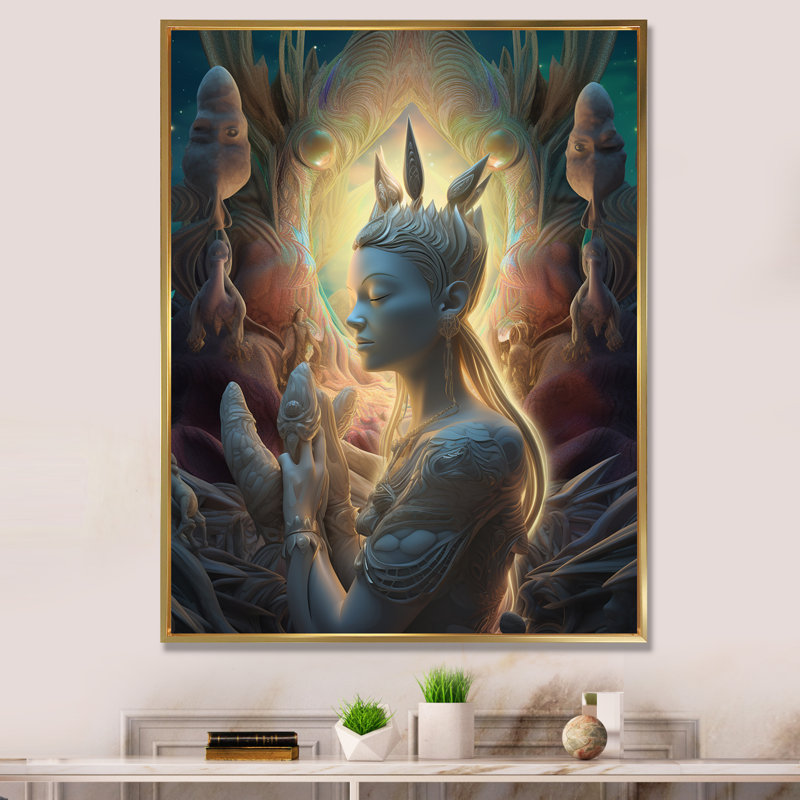 Aura of the Goddess, reproduction d'art sur toile, H 20 po x l 12 po x P 1 po, Cadre flottant doré
