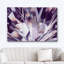 Marbre agate tranche glamour mauve cristal gemme photo moderne grande impression sur toile-93589316-93589315