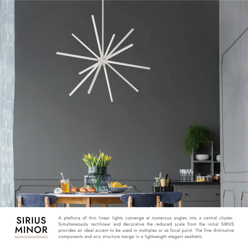 Sirius 13 - Light LED Chandelier, 23.38" H x 32.25" W x 32.25" D, Gold