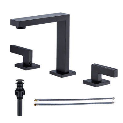 2-handle Bathroom Faucet with Drain Assembly