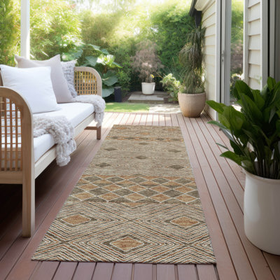 Malek Washable Geometric Indoor / Outdoor Rug