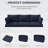 8-Piece Outdoor Cushion Cover Set (Set Of 3 Seats, 5 Backs), Covers Only-1991744283