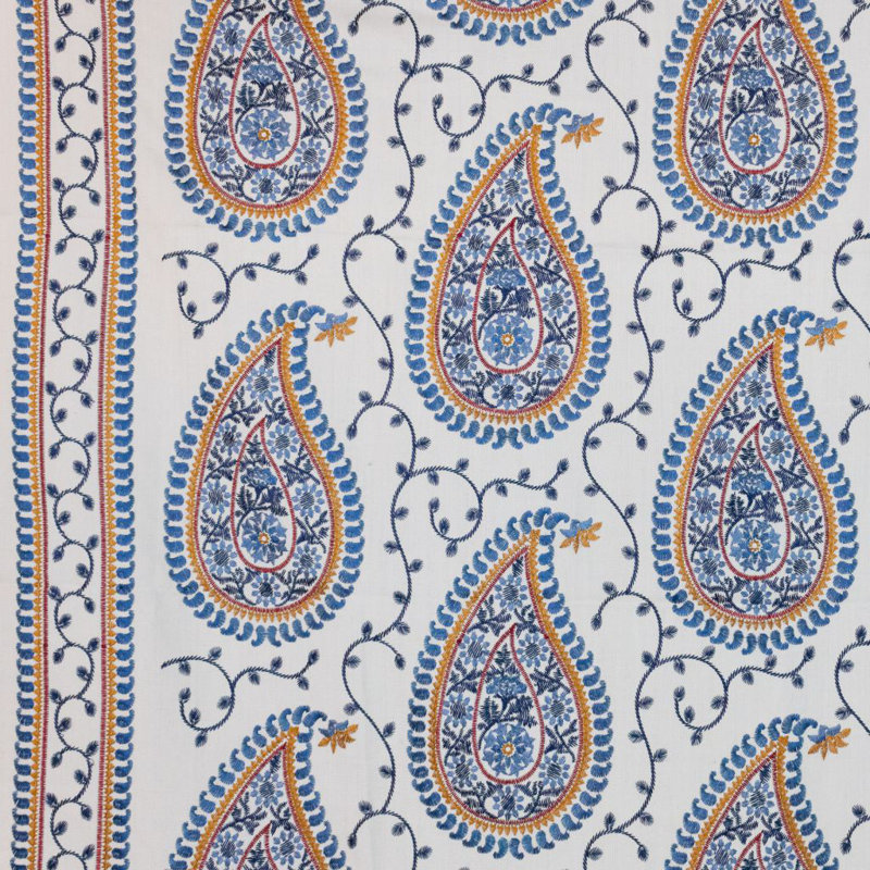 Tissu à bordure cachemire Kadiri Suite, Marée