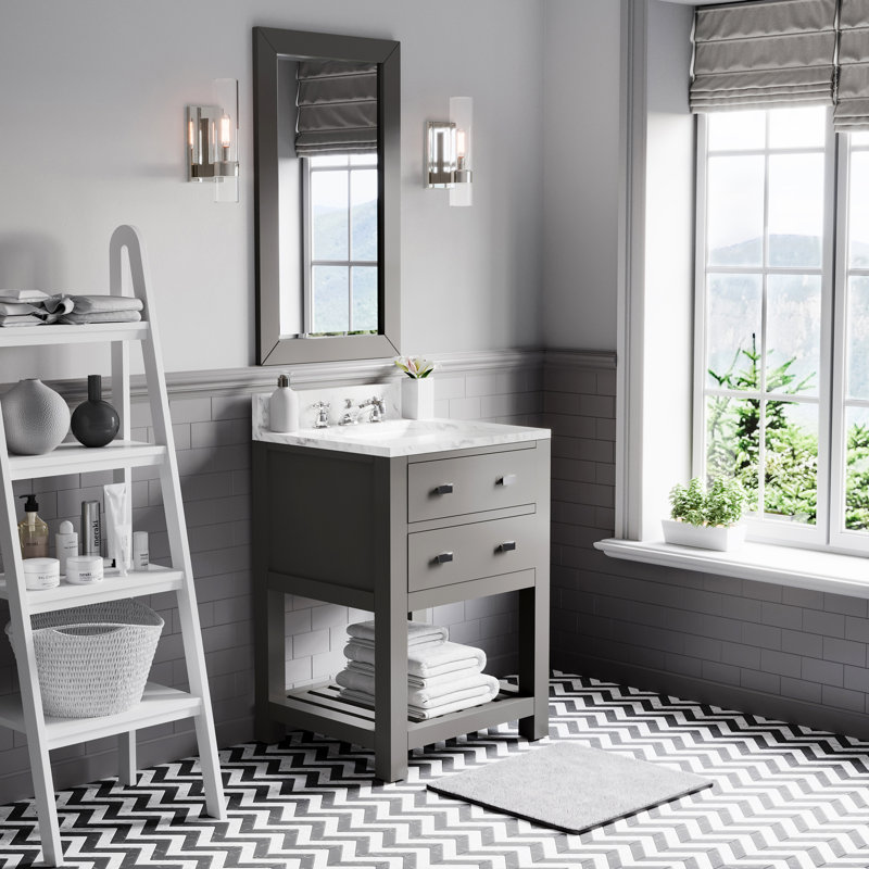 Madalyn 24" Single Sink Bathroom Vanity Set, Cashmere Gray, Faucet Included