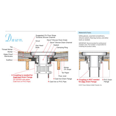 36 Inch Long Stainless Steel Linear Floor Shower Drain