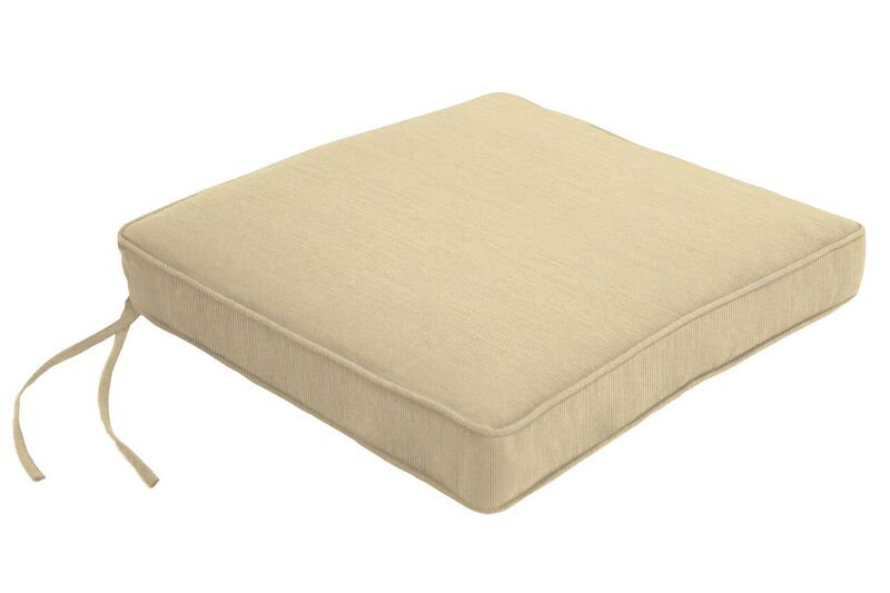 Sunbrella Dining Chair Cushion, 2.5" H x 21" W x 19" D, Spectrum Sand Sunbrella® Plainweave
