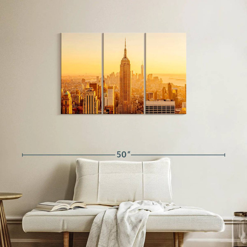 Sebbie New York Golden Sunset, 24" H x 38" W