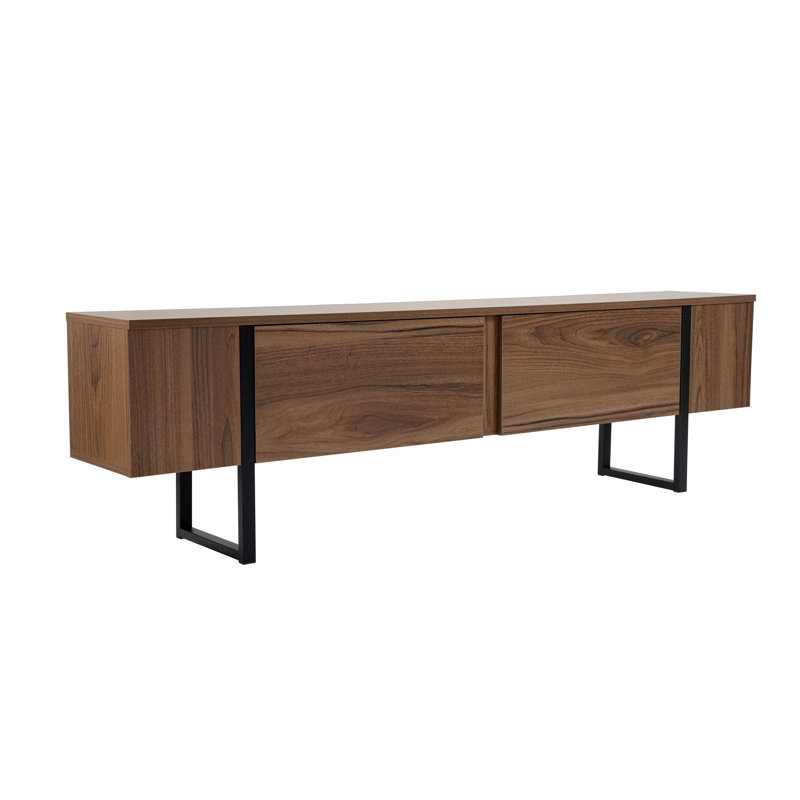 Teiah TV Stand, Walnut/ Black