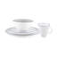 Service de table 16 pièces en porcelaine à jantes colorées Canvas Home Abbesses-81365305