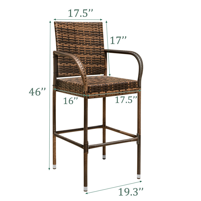 Tabouret de bar Marcela, Brun