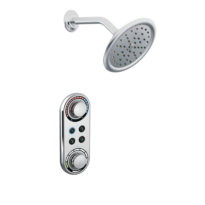 Garniture de robinet de douche numérique IO, Chrome