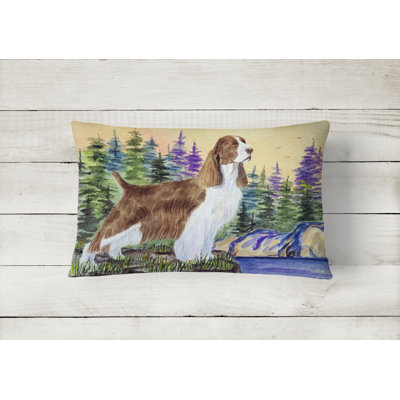 Rectangular Springer Spaniel Indoor/Outdoor Throw Pillow