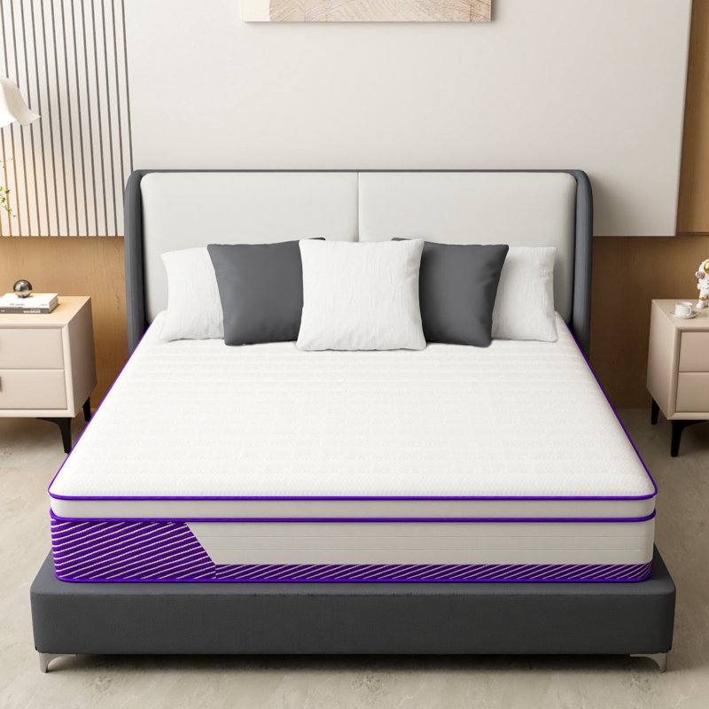 8''/12''/14'' Medium Memory Foam Pocket Spring Hybrid Mattress In A Box, King, 14"
