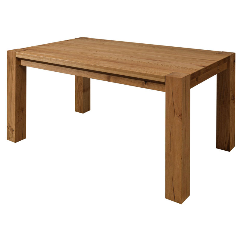 Kent Oak Solid Wood Dining Table, Dark Brown, H76 x L160 x W90cm