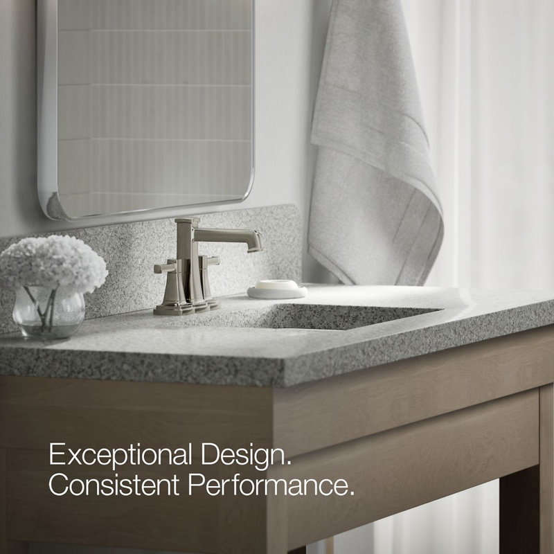 Riff Centerset Bathroom Sink Faucet, 1.0 GPM, Polished Nickel