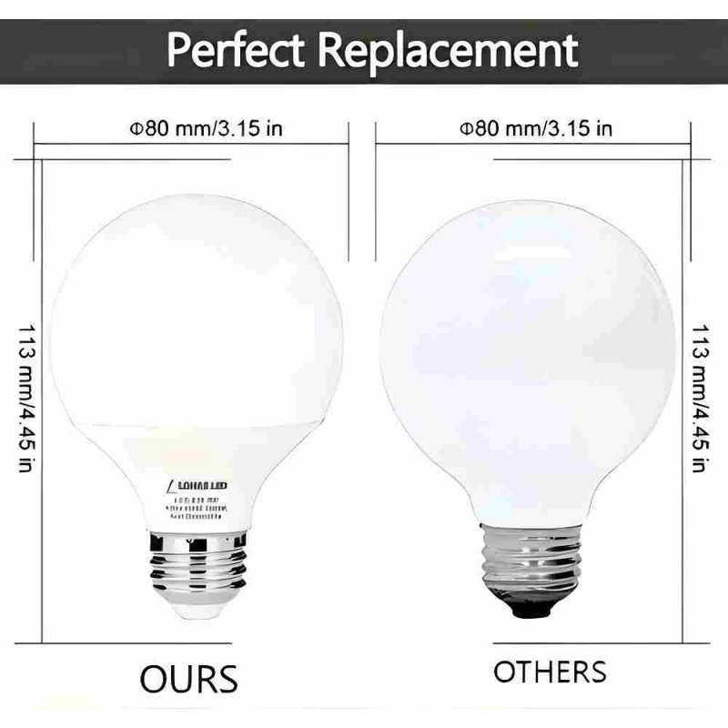 9W 5000K G25 Ampoules blanc froid ampoules pour appliques suspendues