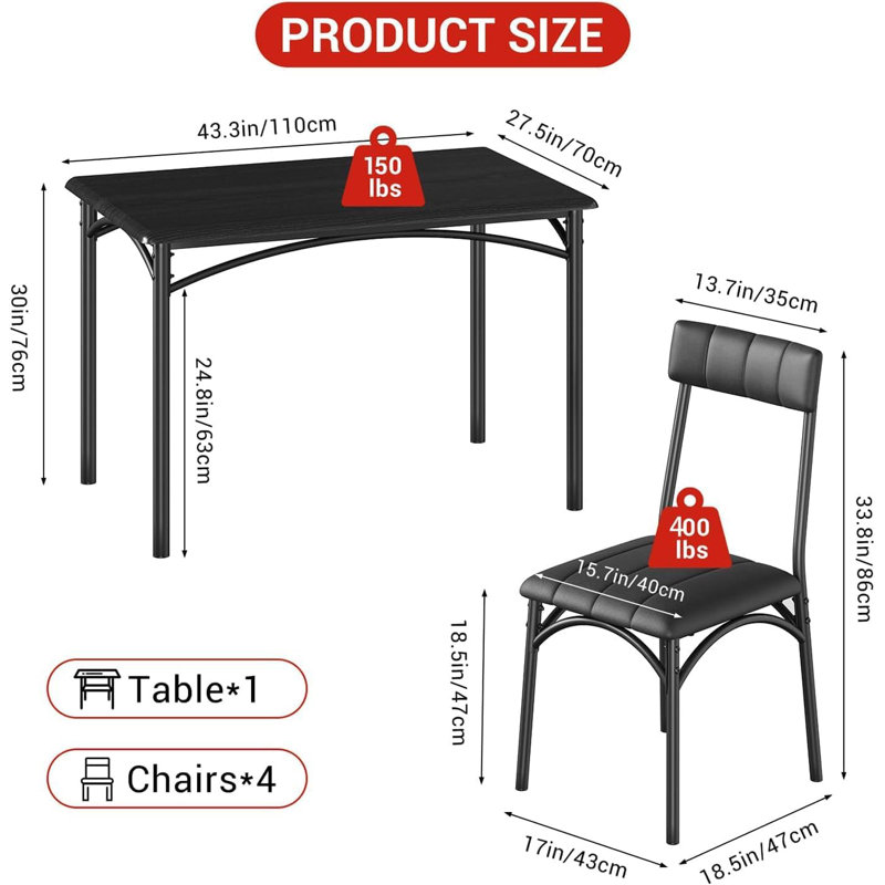 Dining Set, Black
