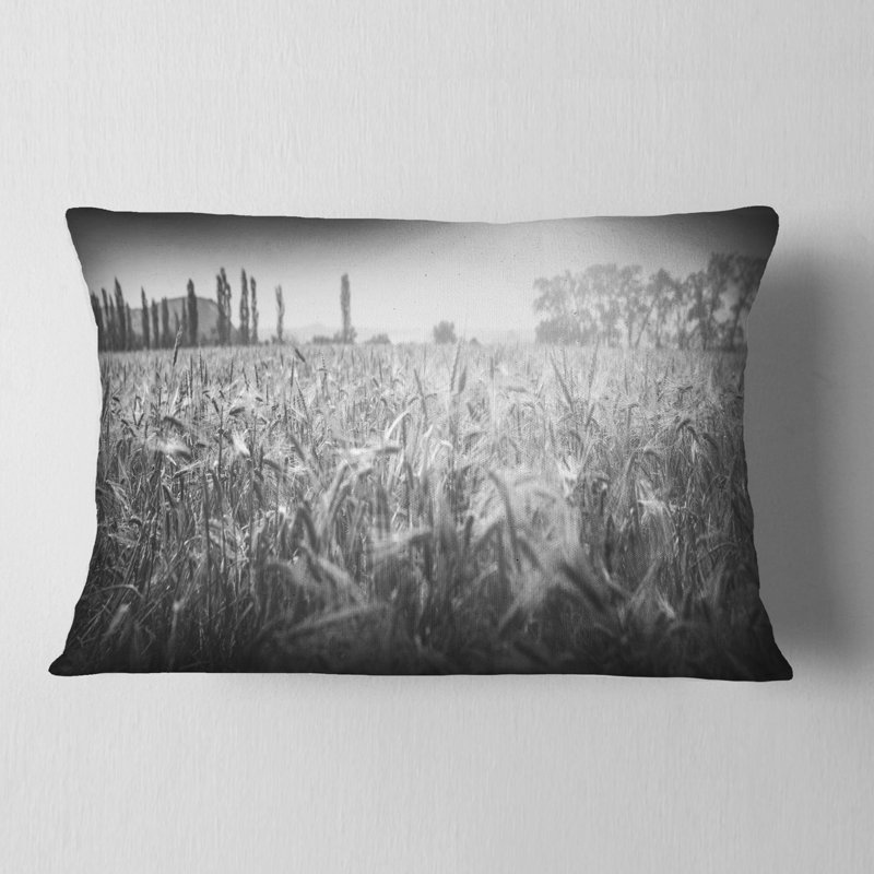 Coussin paysage et blé, Rectangle, 12 po x 20 po
