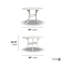 Saoirse Round Metal Outdoor Dining Table With Umbrella Hole , in. W in. D-2063052842-2034754924