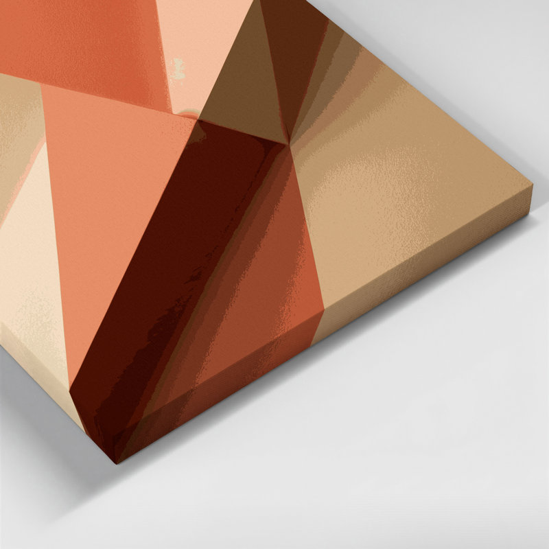 Minimalisme 28, art mural sur toile brune, H 12 po x l 18 po