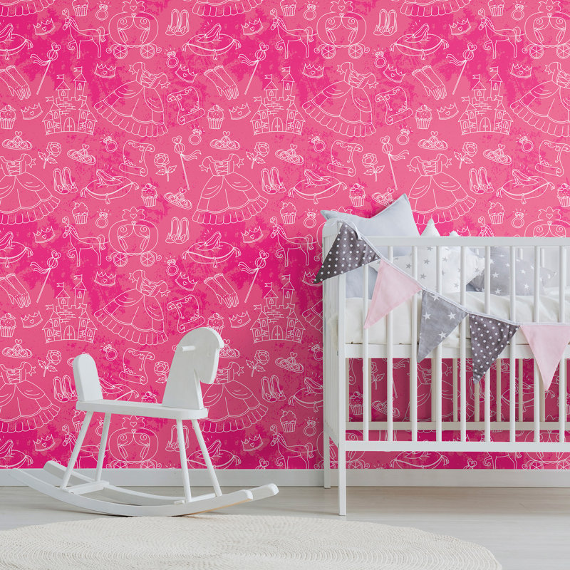 Panneau de papier peint adhésif amovible Viera Children, L 126 po x l 24 po