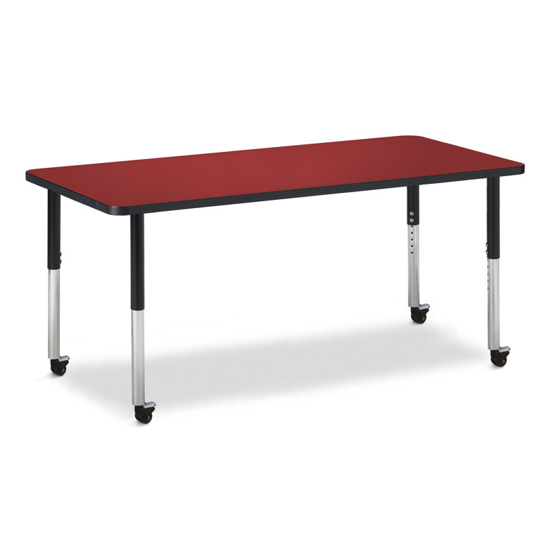Tables d'activités Berries, H 31 po x L 60 po x l 30 po, Chêne, Noir