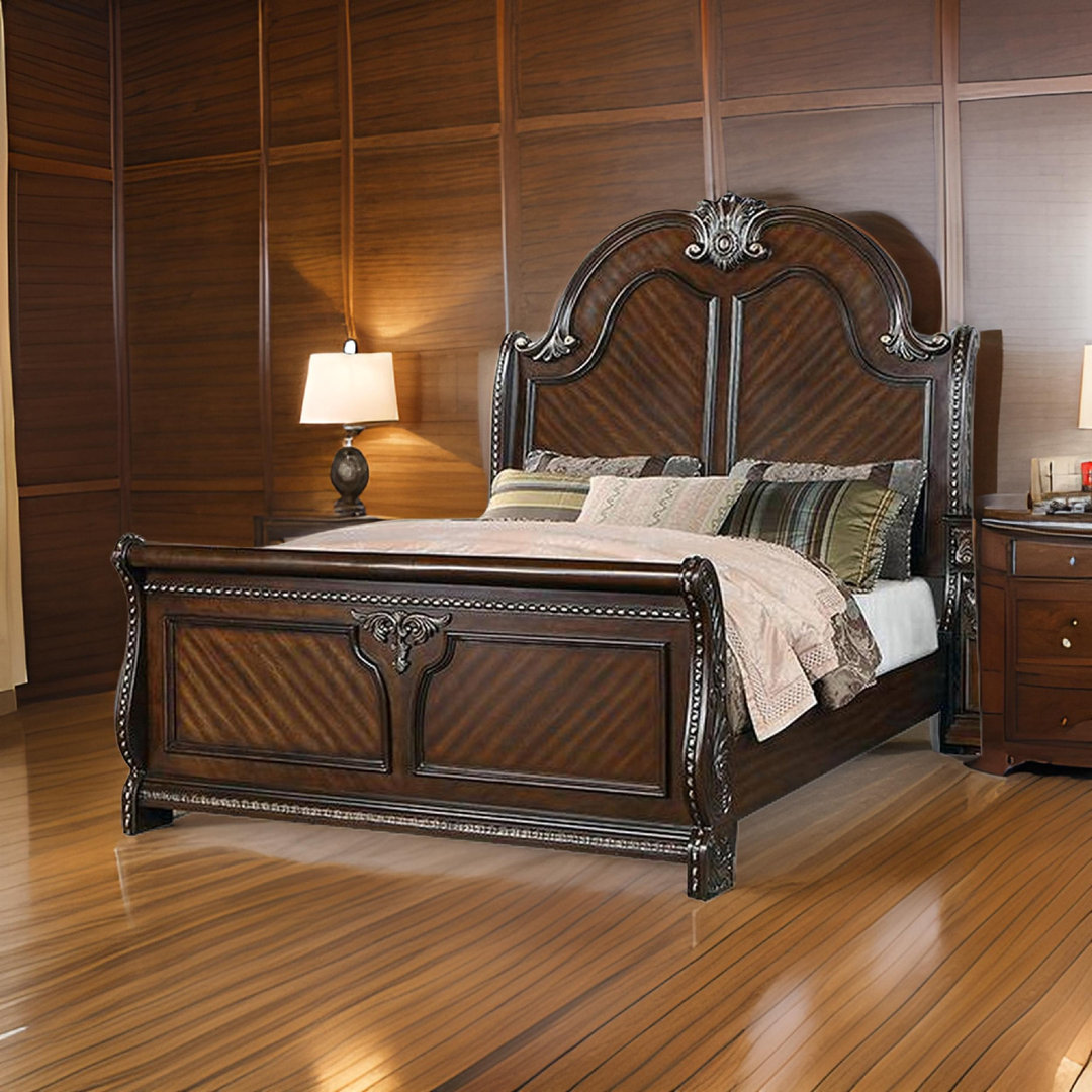 Elvon Solid Wood Platform Bed Bloomsbury Market