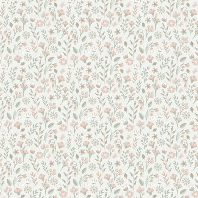 Échantillon de papier peint Blush Meadow