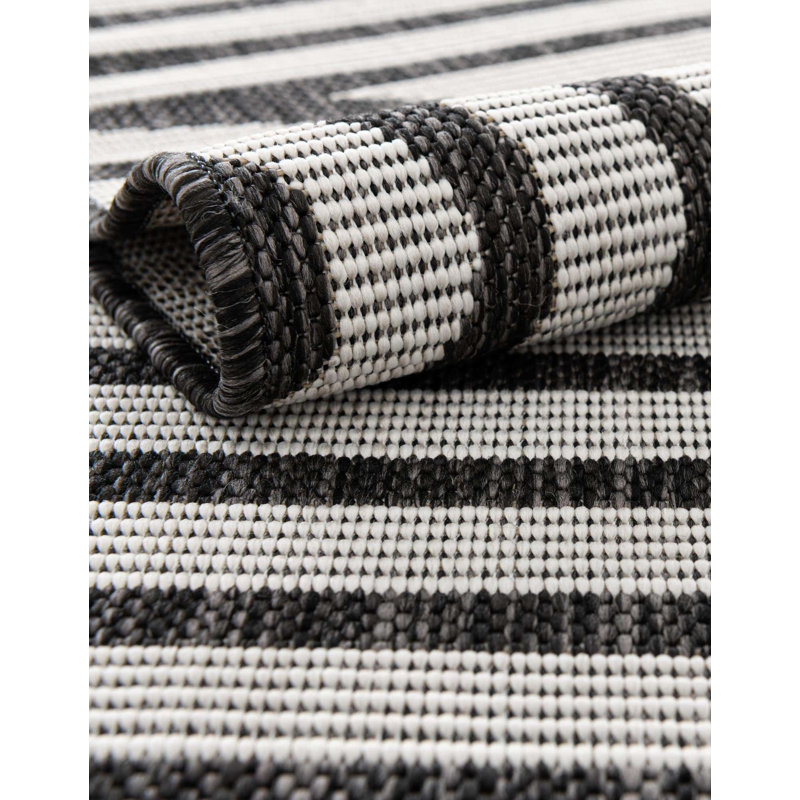 Tapis intérieur / extérieur d'extérieur moderne, Rond 4 pi 1 po