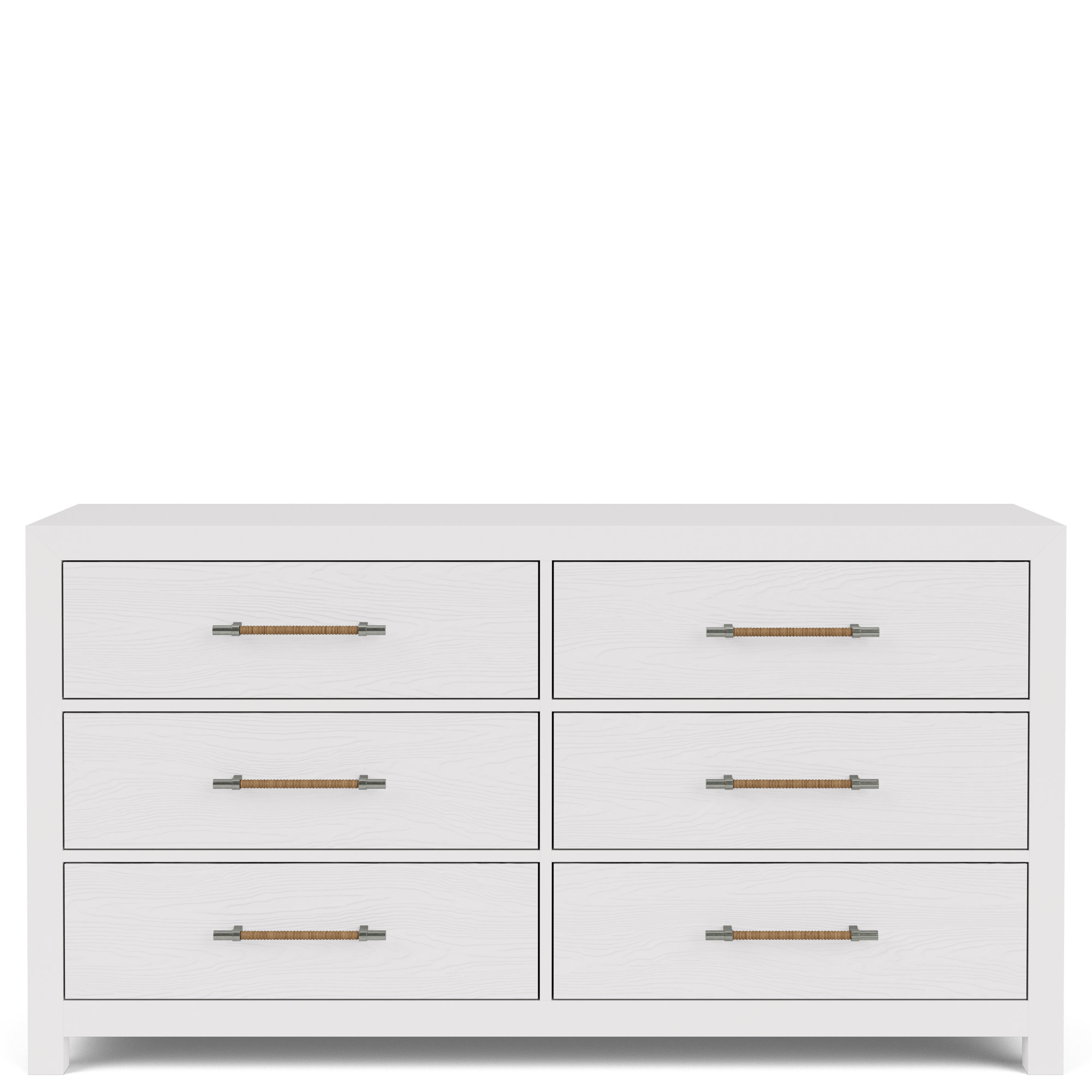 Lana Bedroom Set With White Nightstand And Dresser With Mirror, Queen