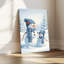 «Snowman Family Winter», art mural sur toile-743587419