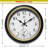Modern/Contemporary Round Plastic Wall Clock 12 Inches - Black and Gold