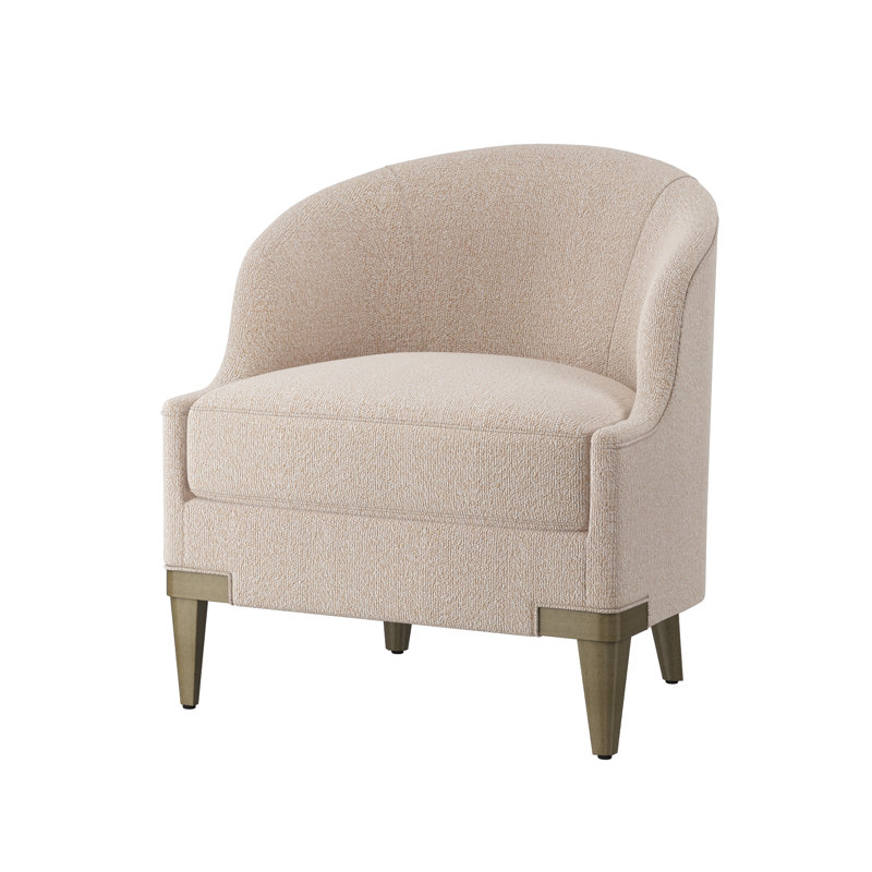 Fauteuil demi-tonneau Lafayette, Promise écru (tissu performance) 1353-92, Dune
