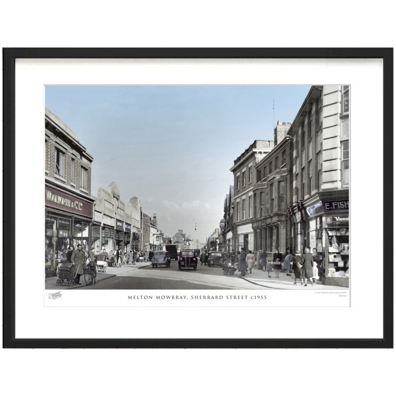 Melton Mowbray, Sherrard Street C1955 - Single Picture Frame Print, 48.4cm H x 63.6cm W x 2.3cm D